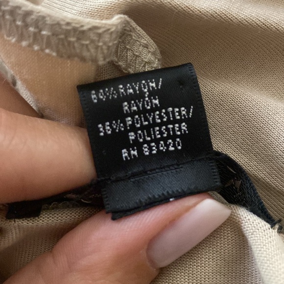 August Silk Ruffle Detail Cardigan Tan S - Picture 7 of 7